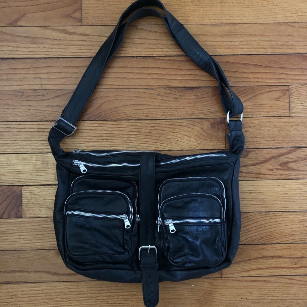 Pele Che Coco Black Upcycled Motorcycle Bag Purse